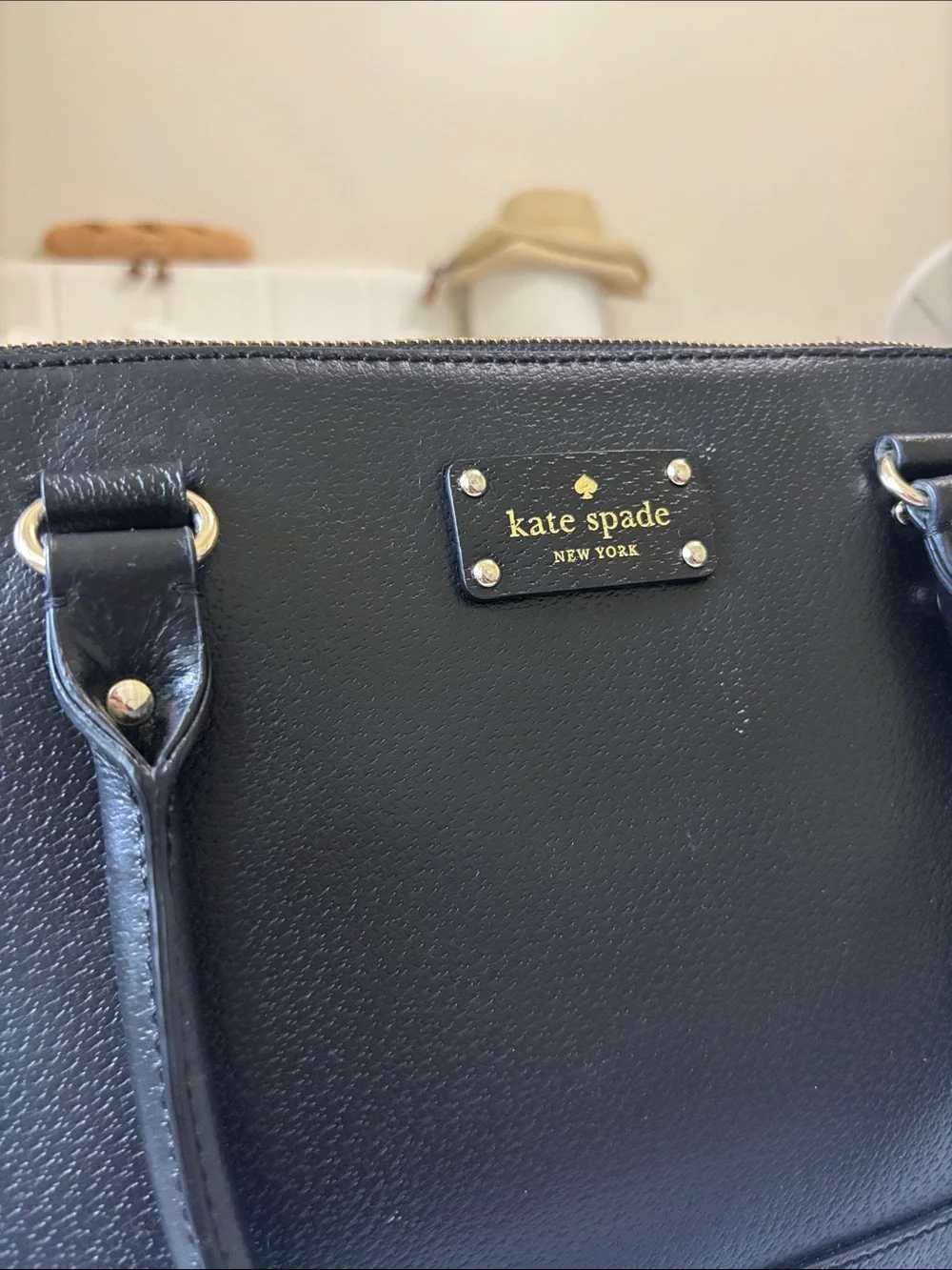 Kate Spade Black Leather Rachelle Wellesley Handbag